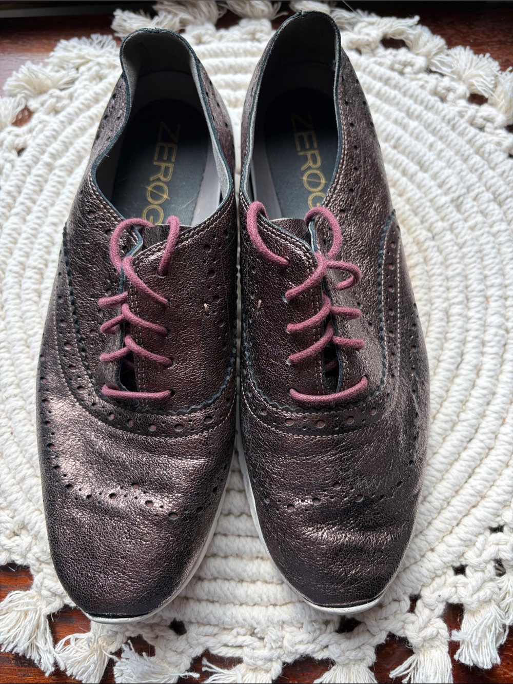 Cole Haan ZeroGrand Metallic Bronze Wingtip Sneakers